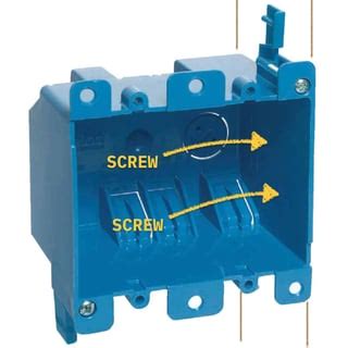 screw electrical box to stud|screwed into old work box.